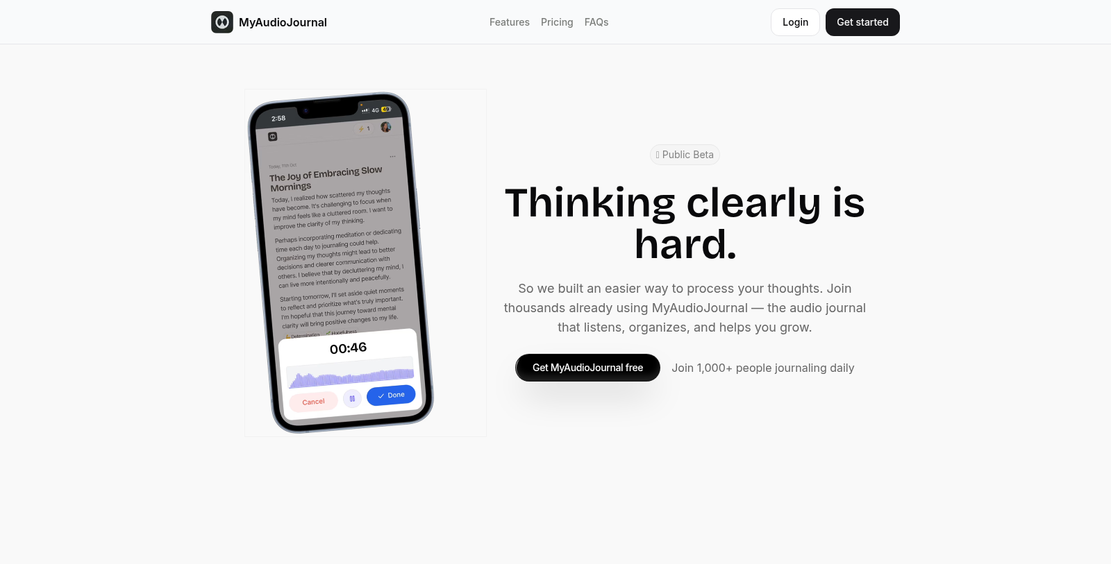 MyAudioJournal 截图 - 界面预览