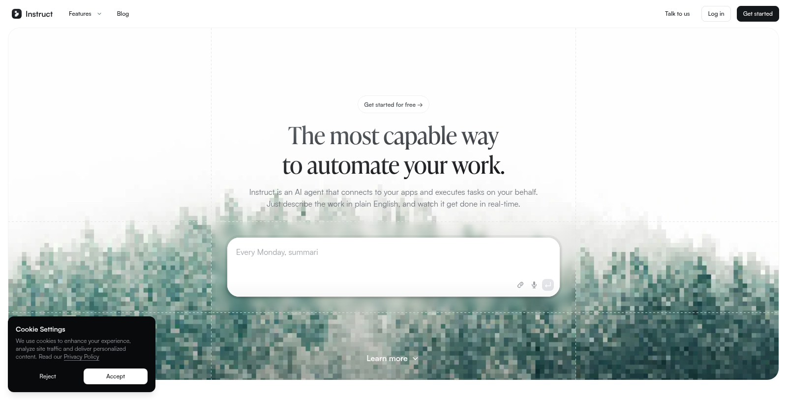 Instruct Screenshot - Interface Preview