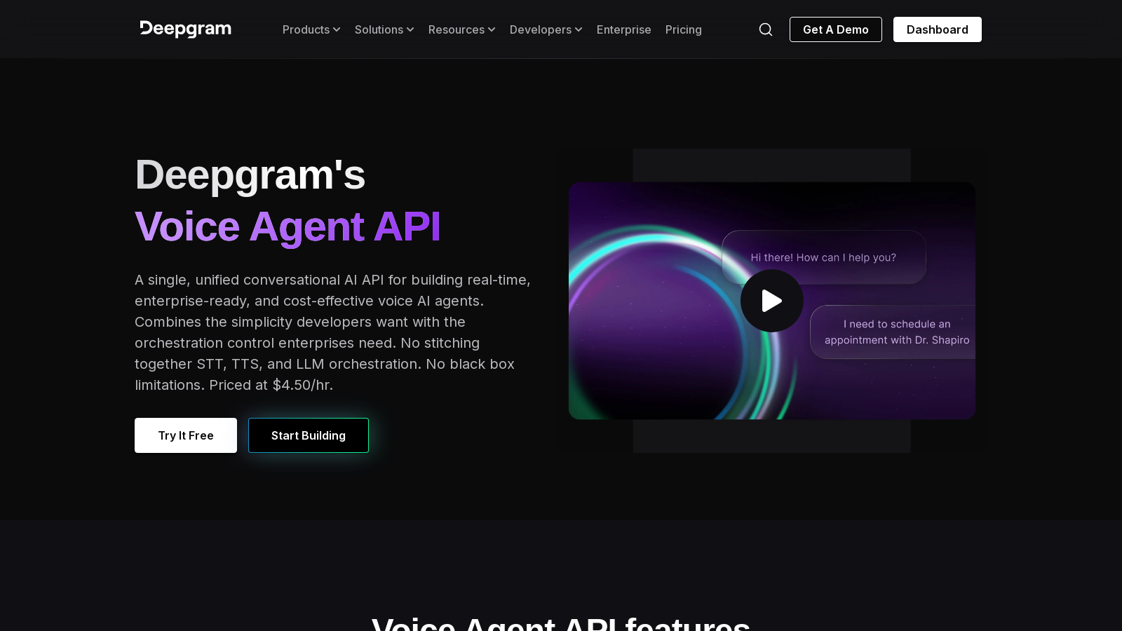 Deepgram Screenshot - Interface Preview
