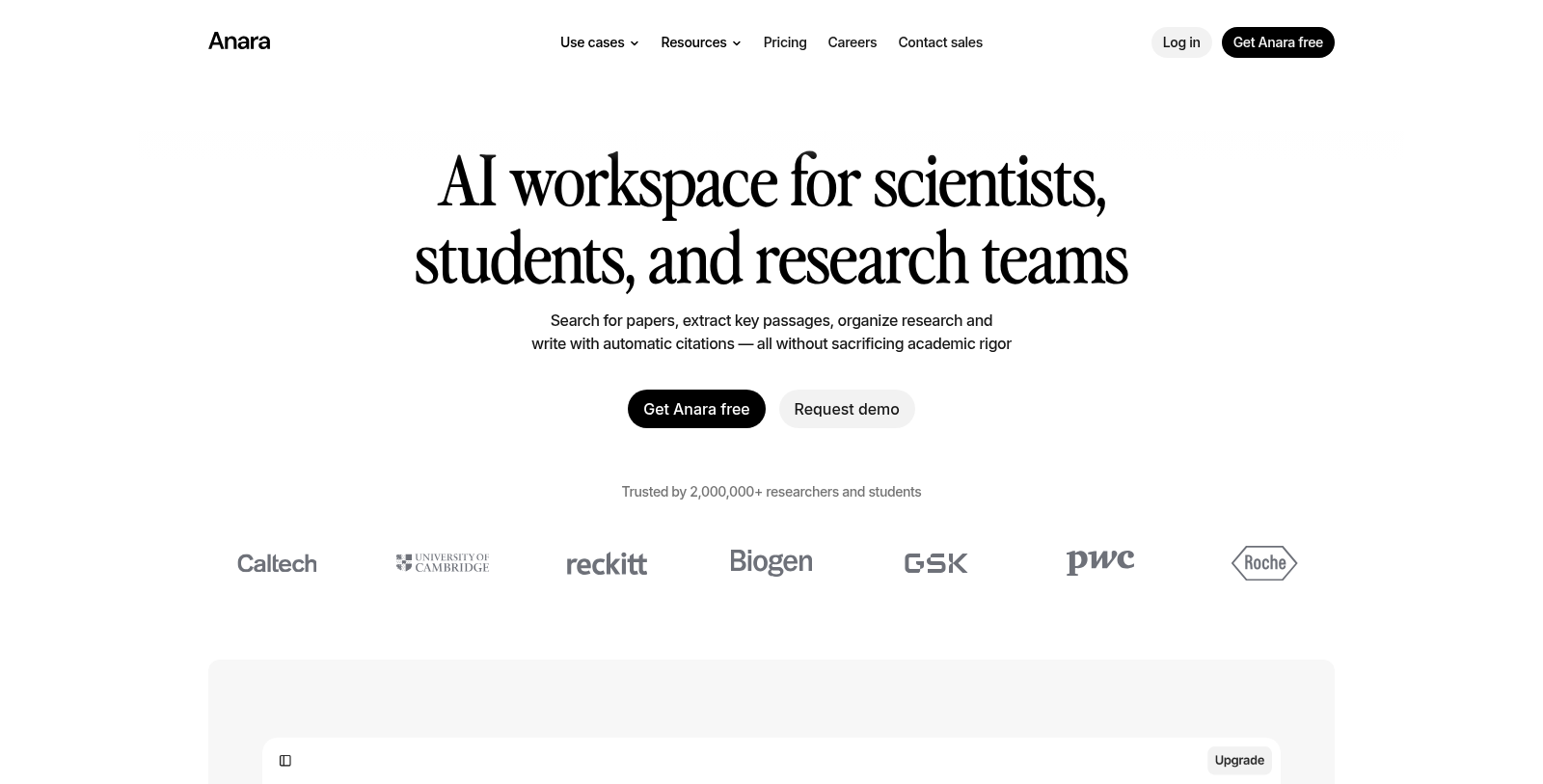 Captura de pantalla de Anara - Vista previa de la interfaz
