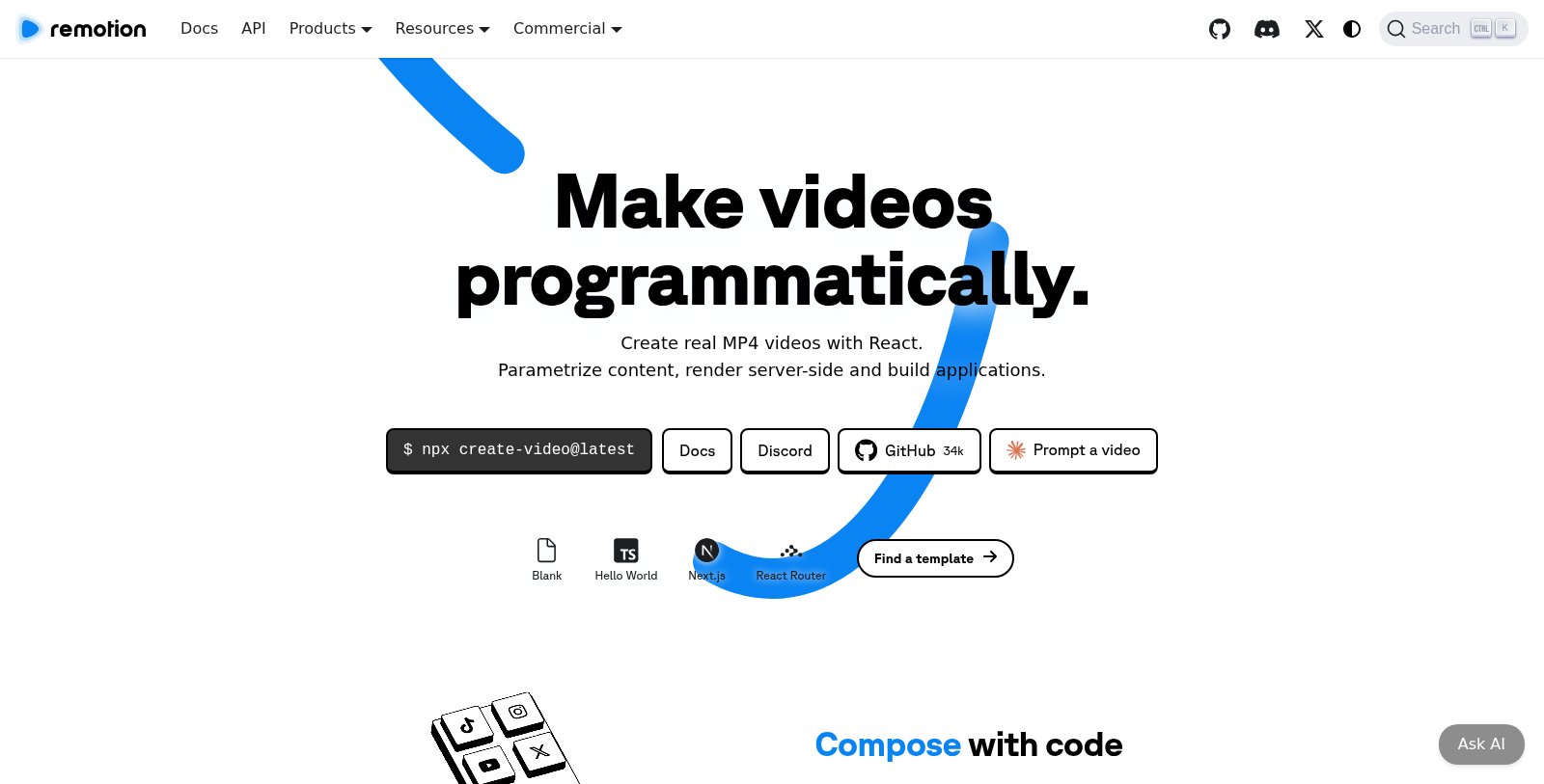 Remotion 截图 - 界面预览