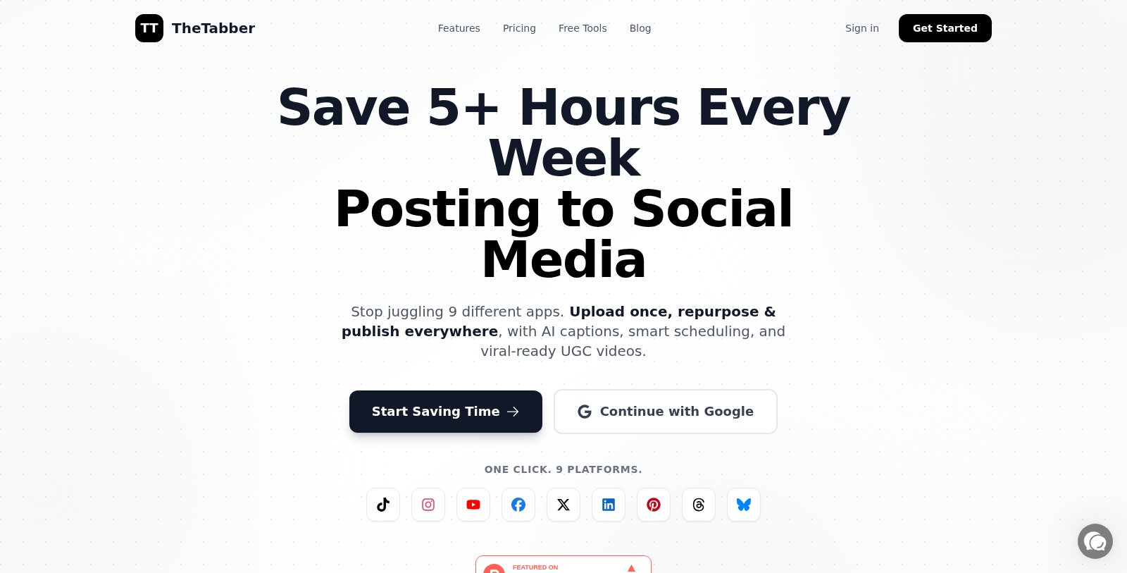 Captura de pantalla de TheTabber - Vista previa de la interfaz