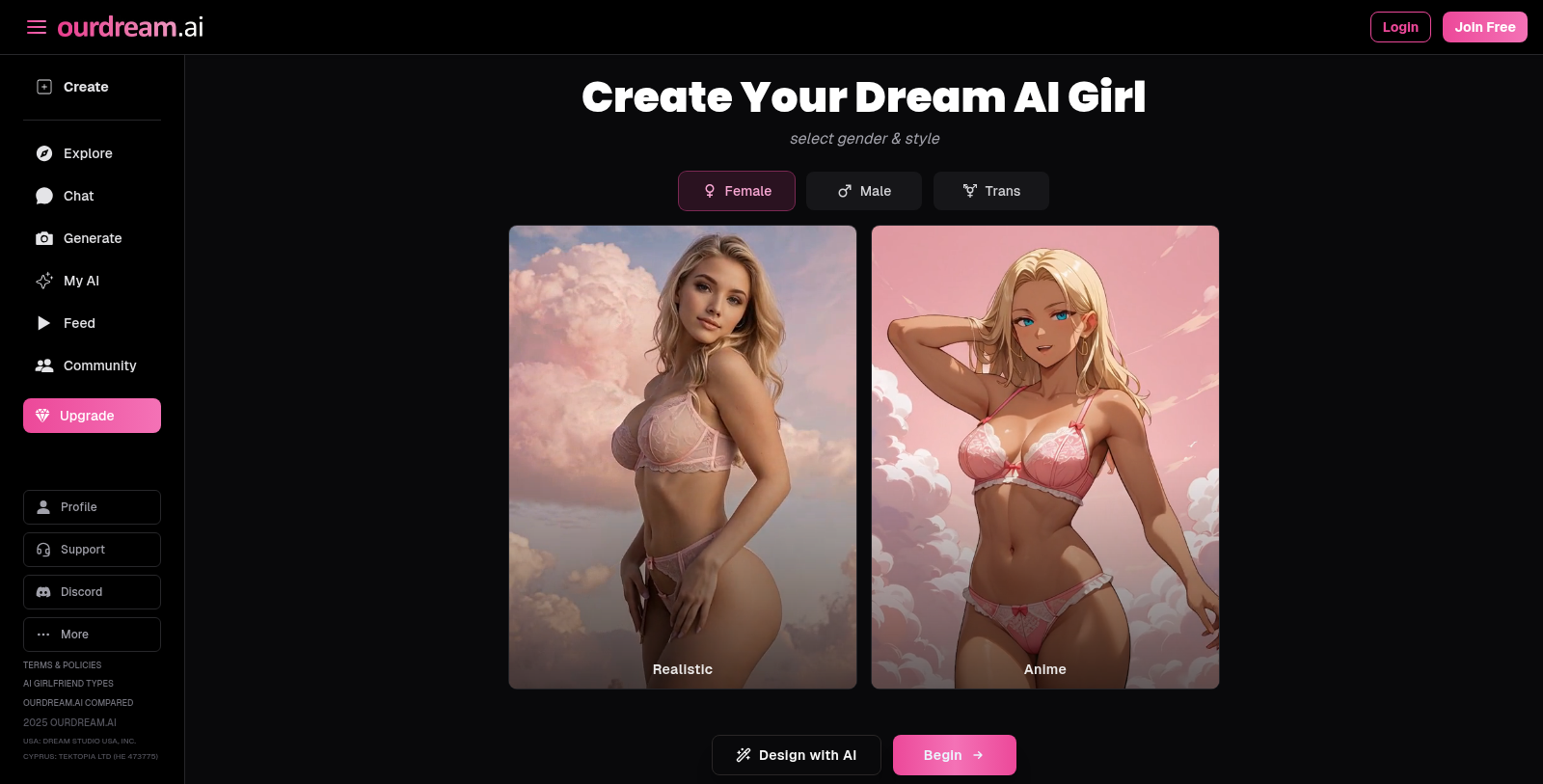 Ourdream Screenshot - Anteprima dell'interfaccia