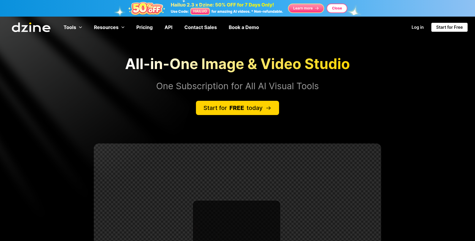 Dzine スクリーンショット - インターフェースプレビュー