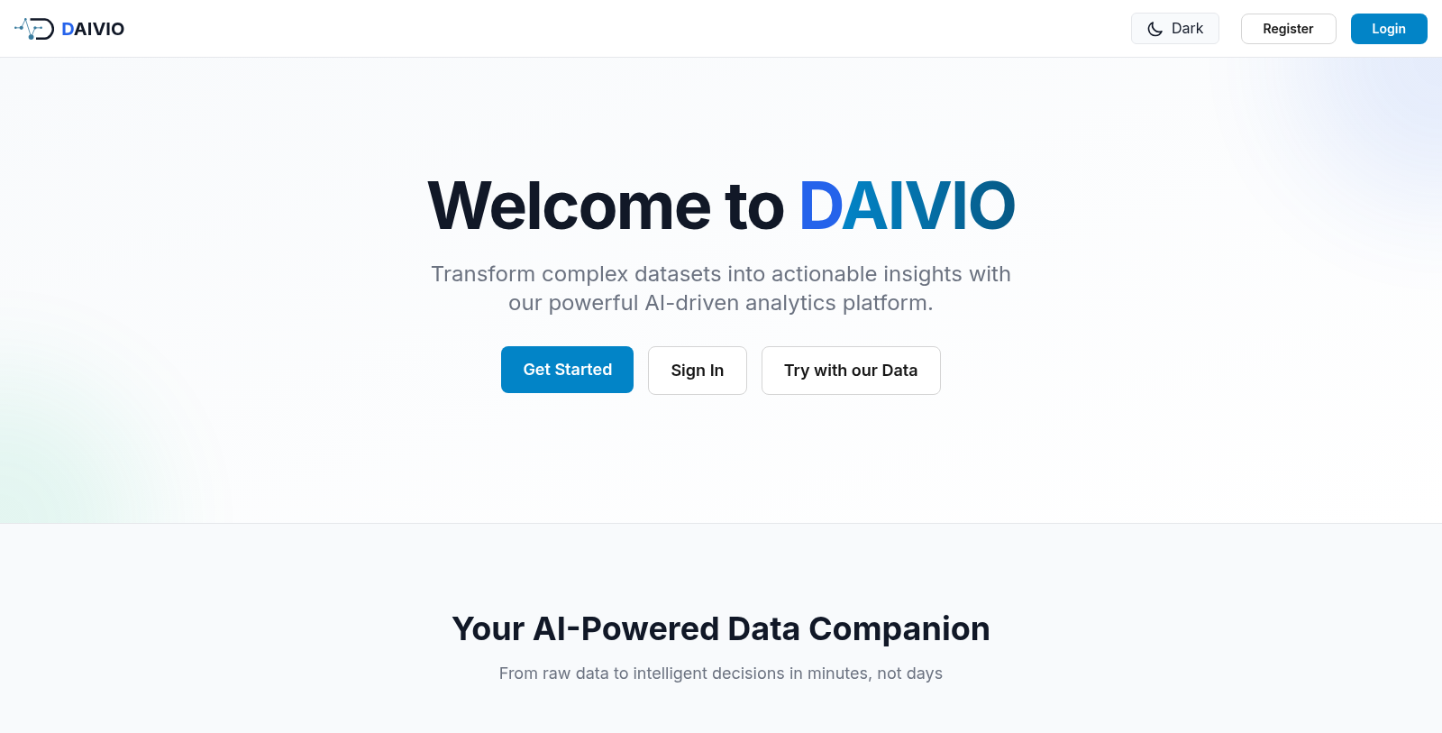 DAIVIO Screenshot - Anteprima dell'interfaccia