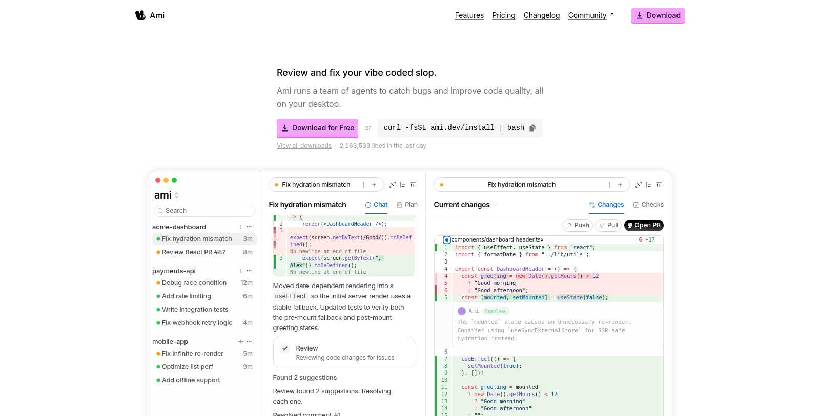 Ami Screenshot - Interface Preview