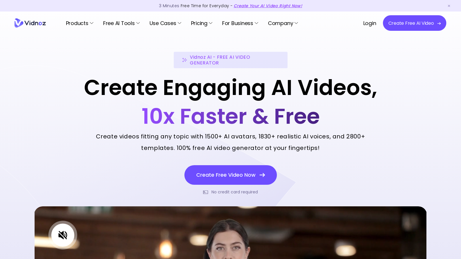 Vidnoz Screenshot - Anteprima dell'interfaccia