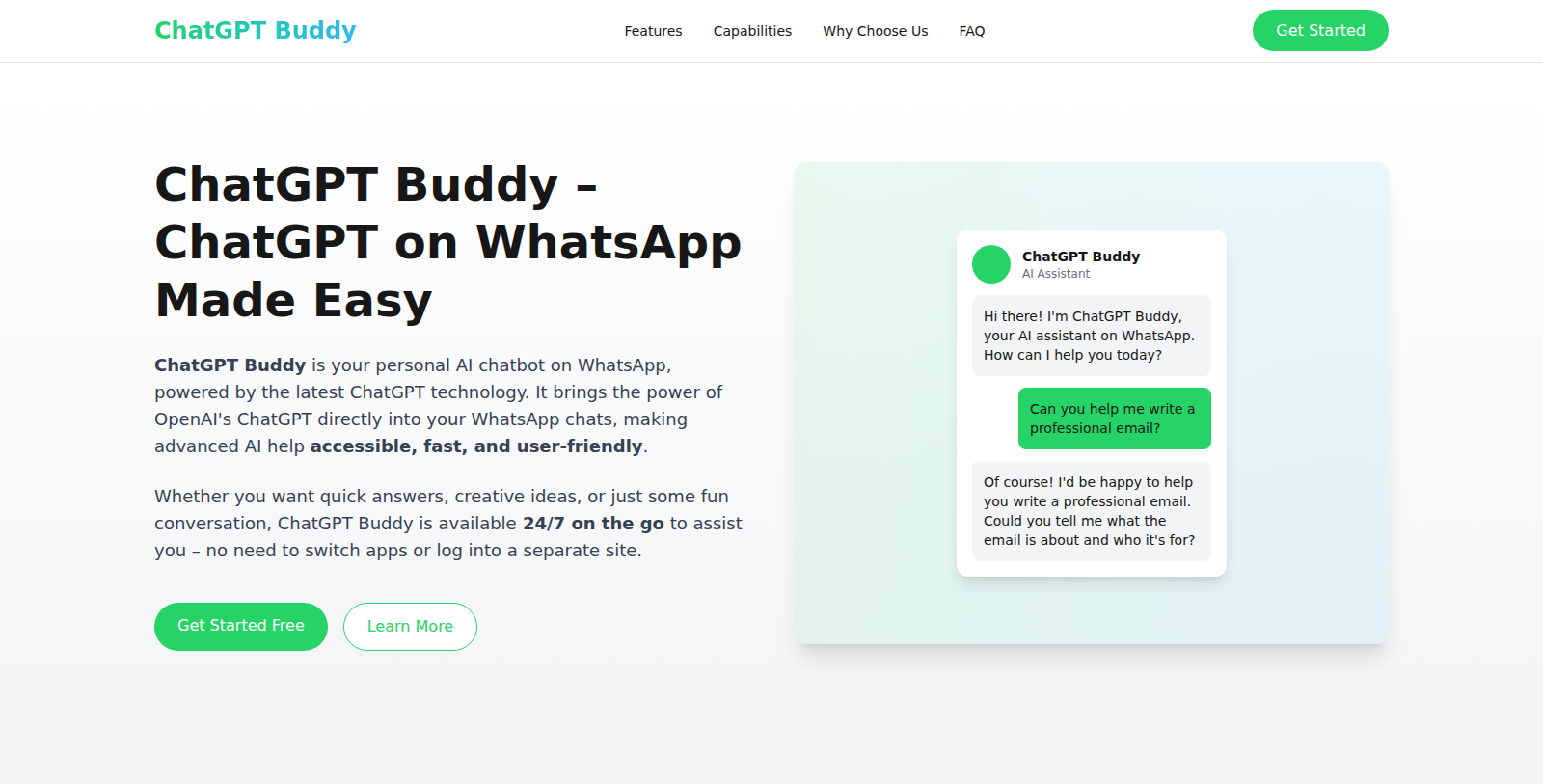 ChatGPT Buddy Screenshot - Schnittstellenvorschau