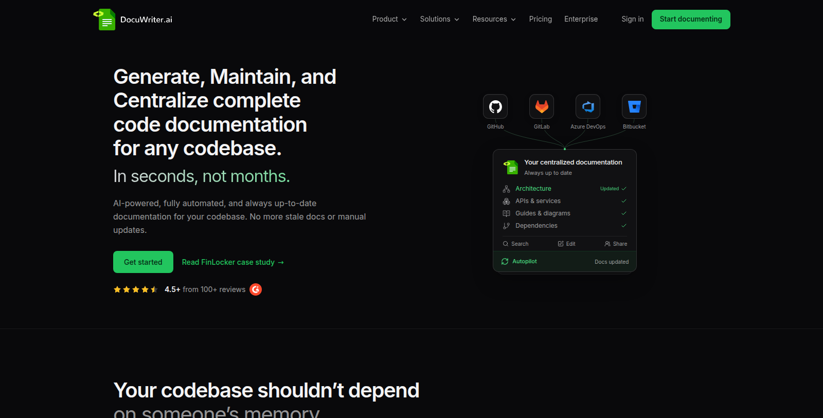 DocuWriter.ai Screenshot - Interface Preview