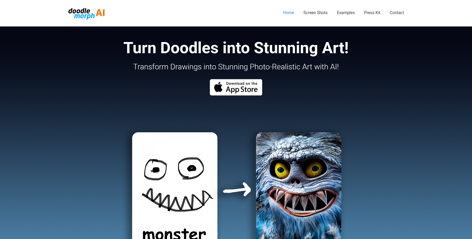 Doodle Morph AI Screenshot - Interface Preview