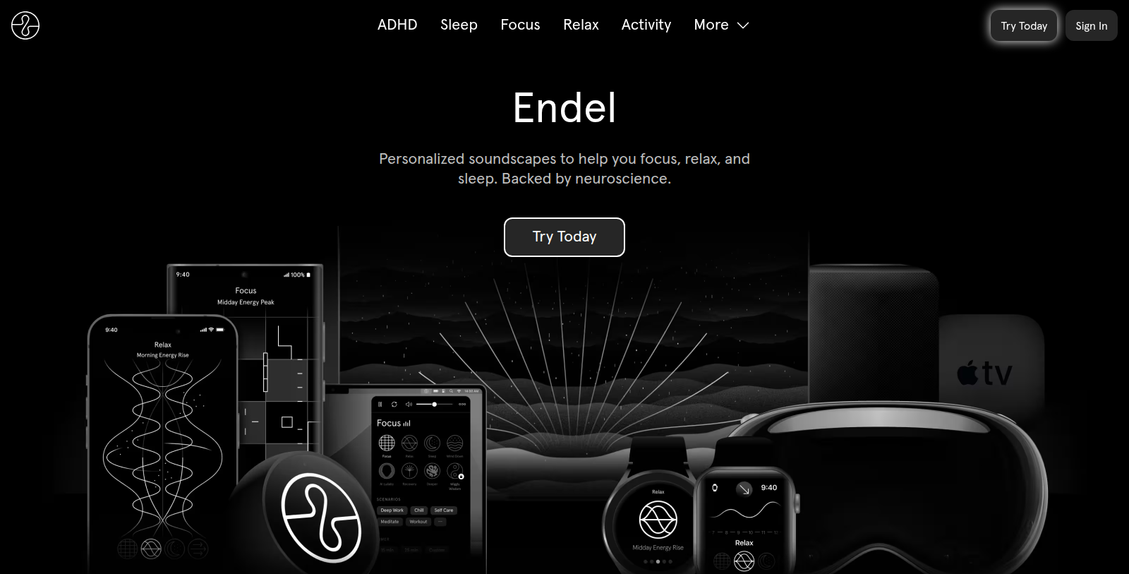 Endel Screenshot - Interface Preview