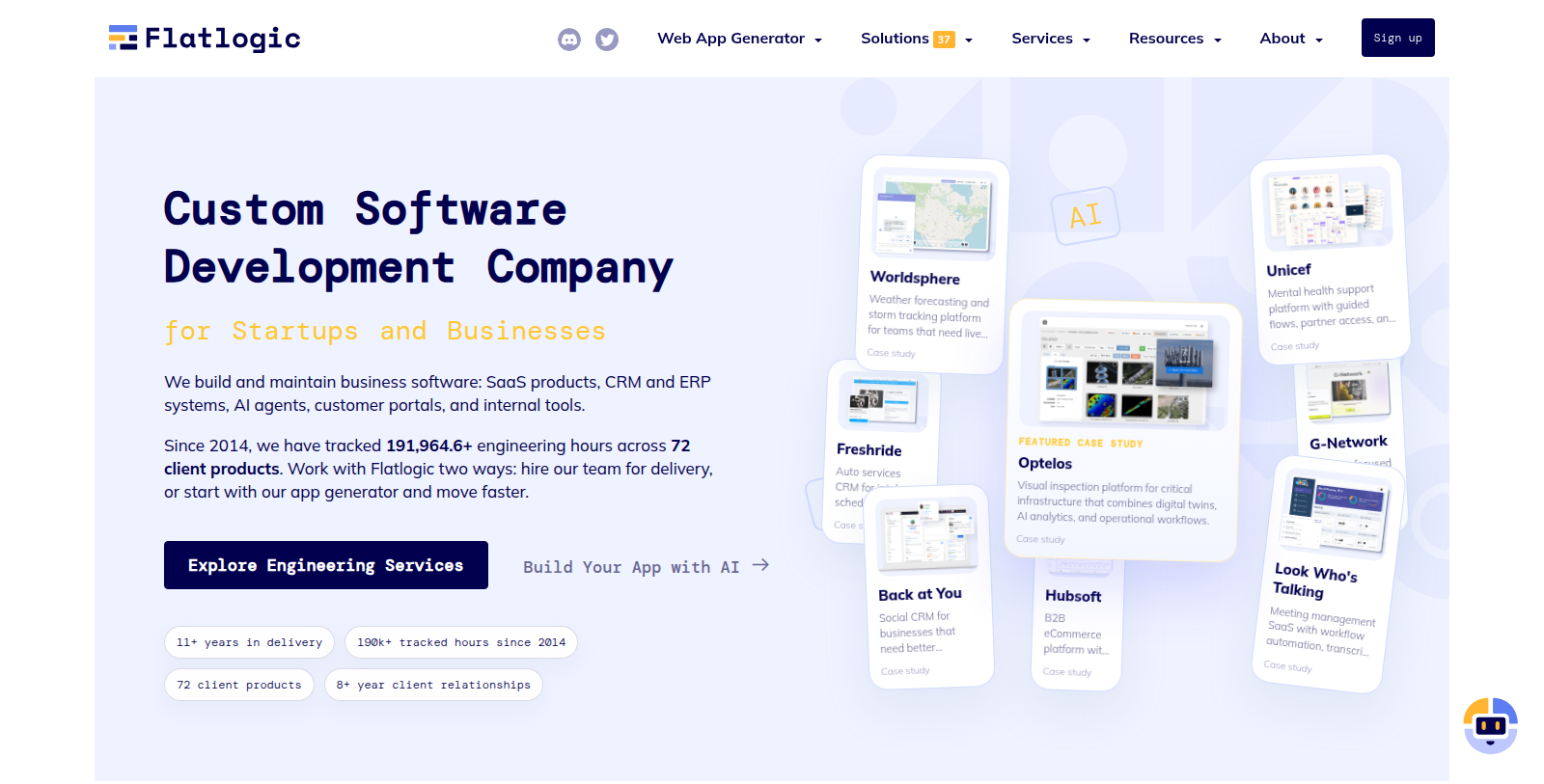 Flatlogic Screenshot - Anteprima dell'interfaccia