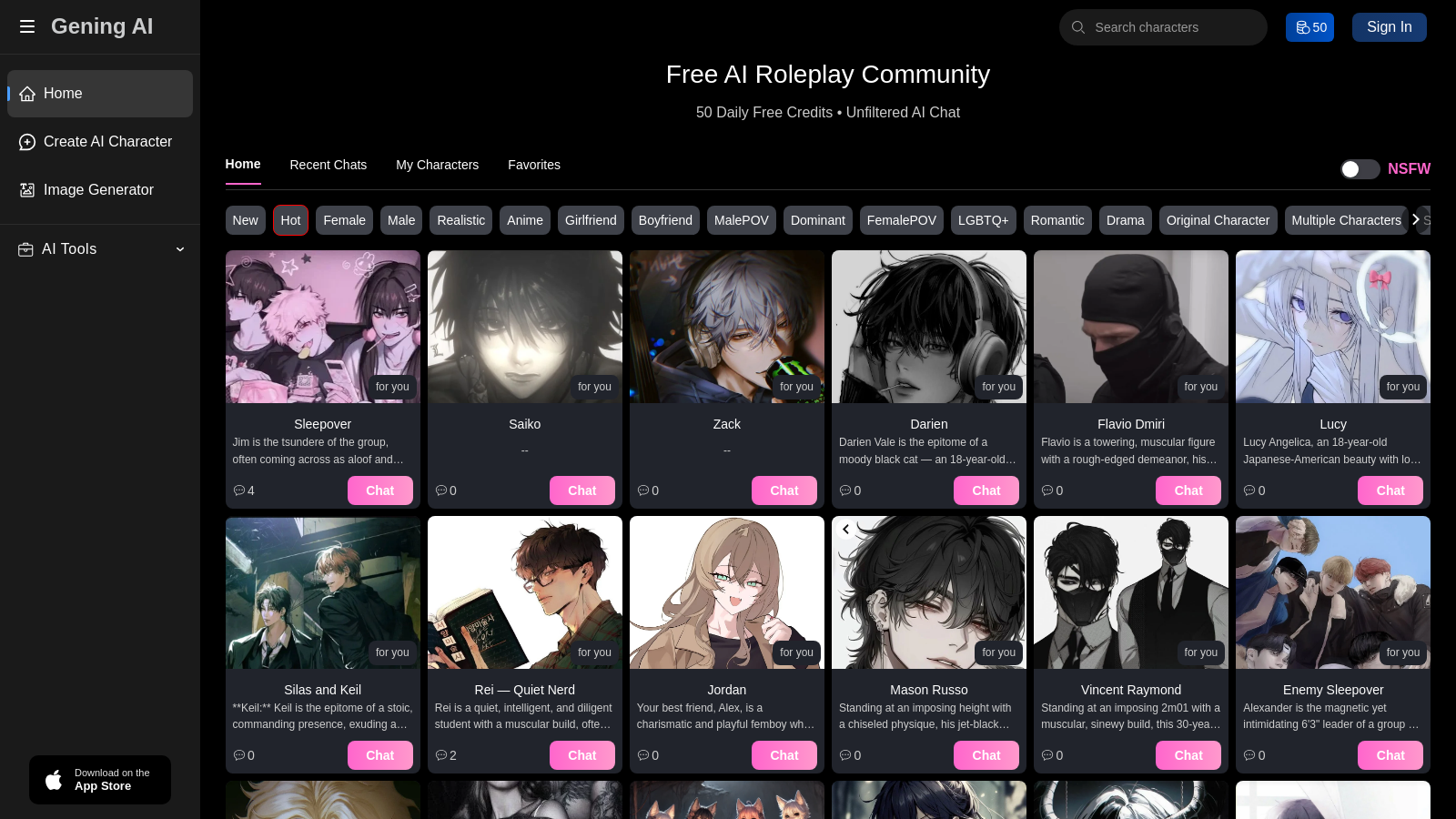 Gening AI Screenshot - Schnittstellenvorschau