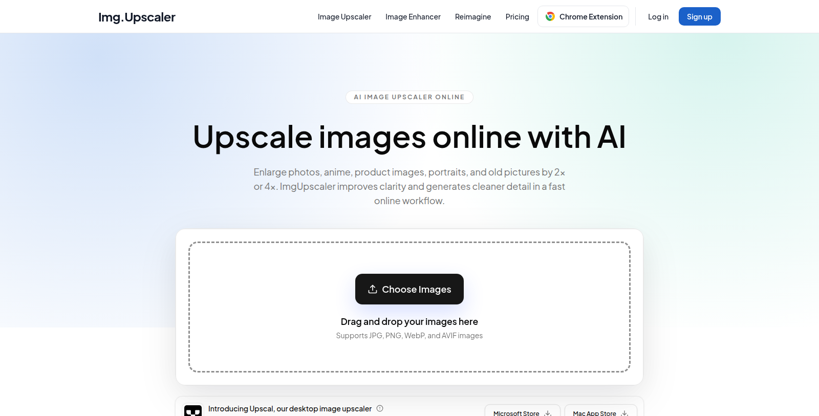 ImgUpscaler Screenshot - Interface Preview