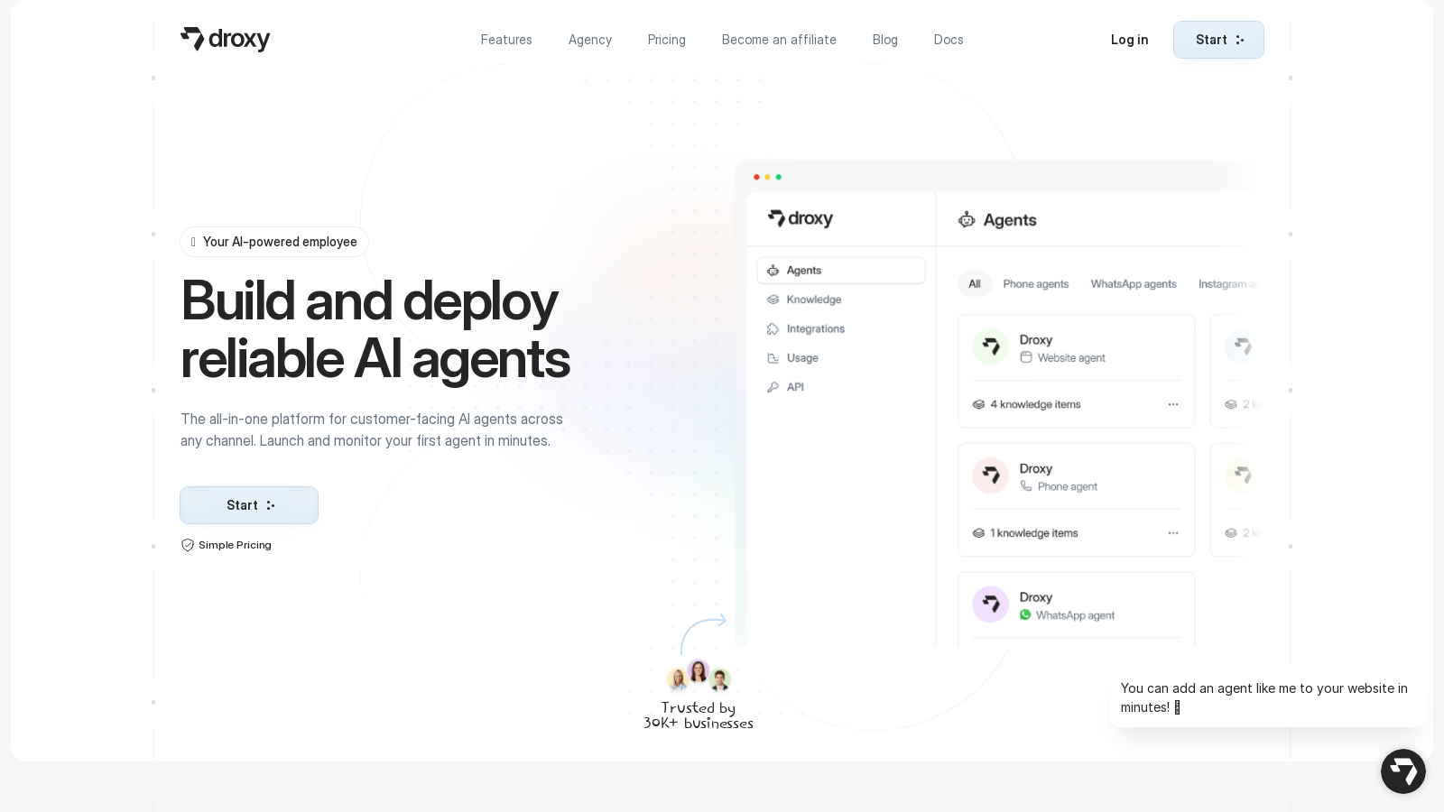 Captura de pantalla de Droxy - Vista previa de la interfaz