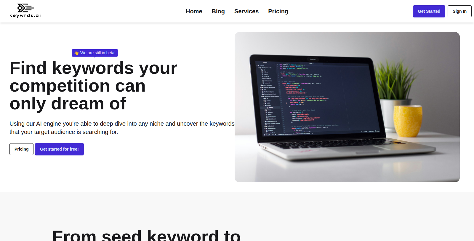 Keywrds.ai Screenshot - Interface Preview