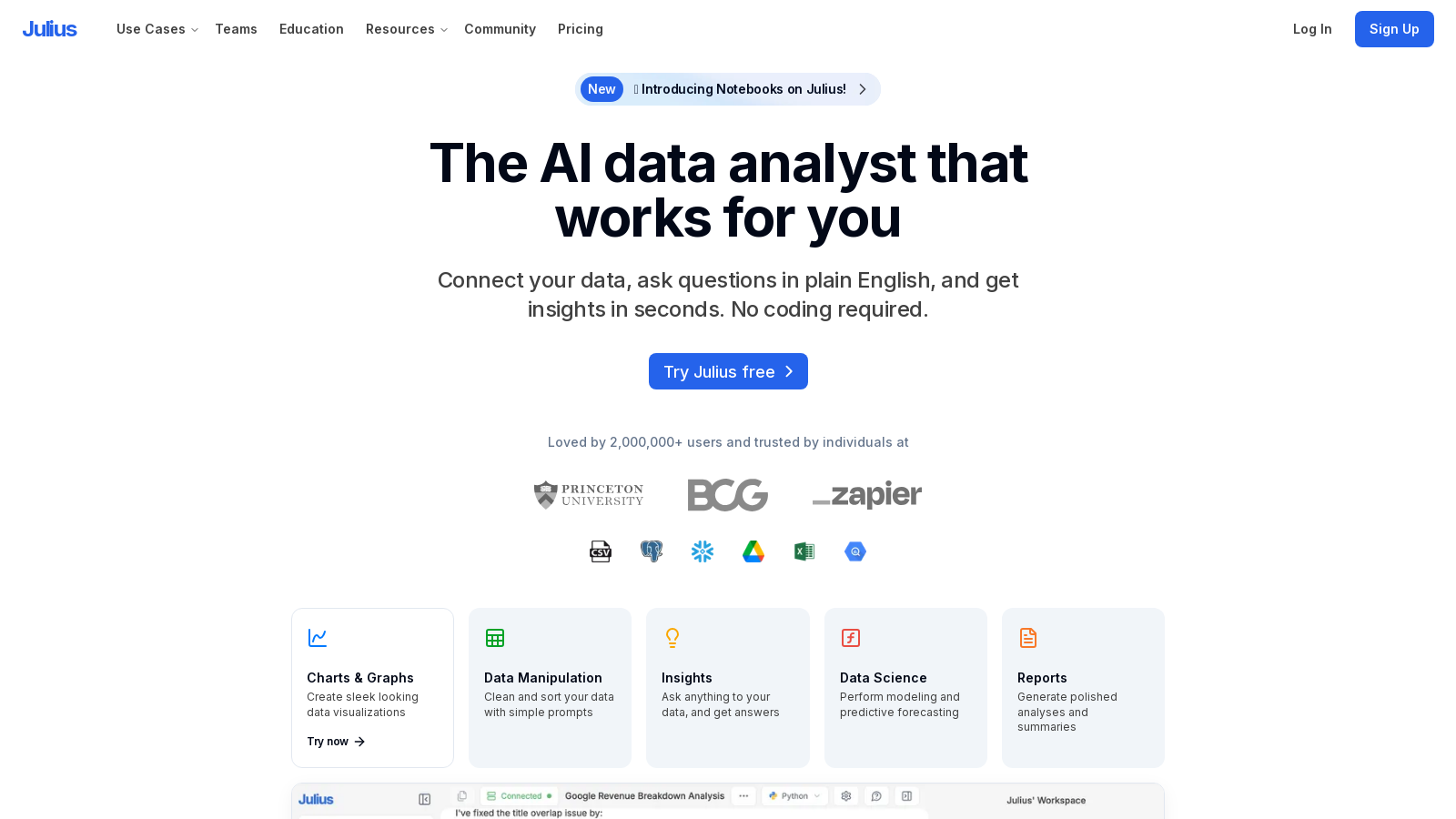 Julius Screenshot - Anteprima dell'interfaccia