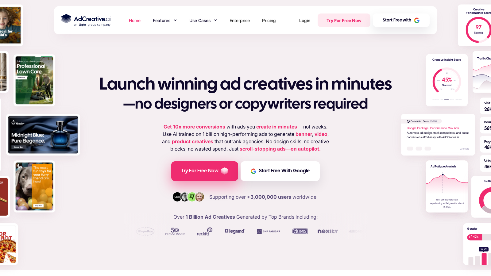 AdCreative.ai Снимка - Преглед на интерфейса