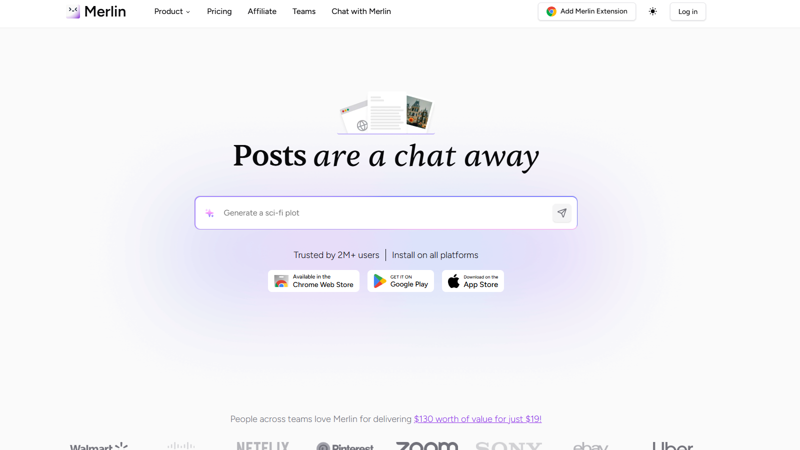 Merlin AI Снимка - Преглед на интерфейса