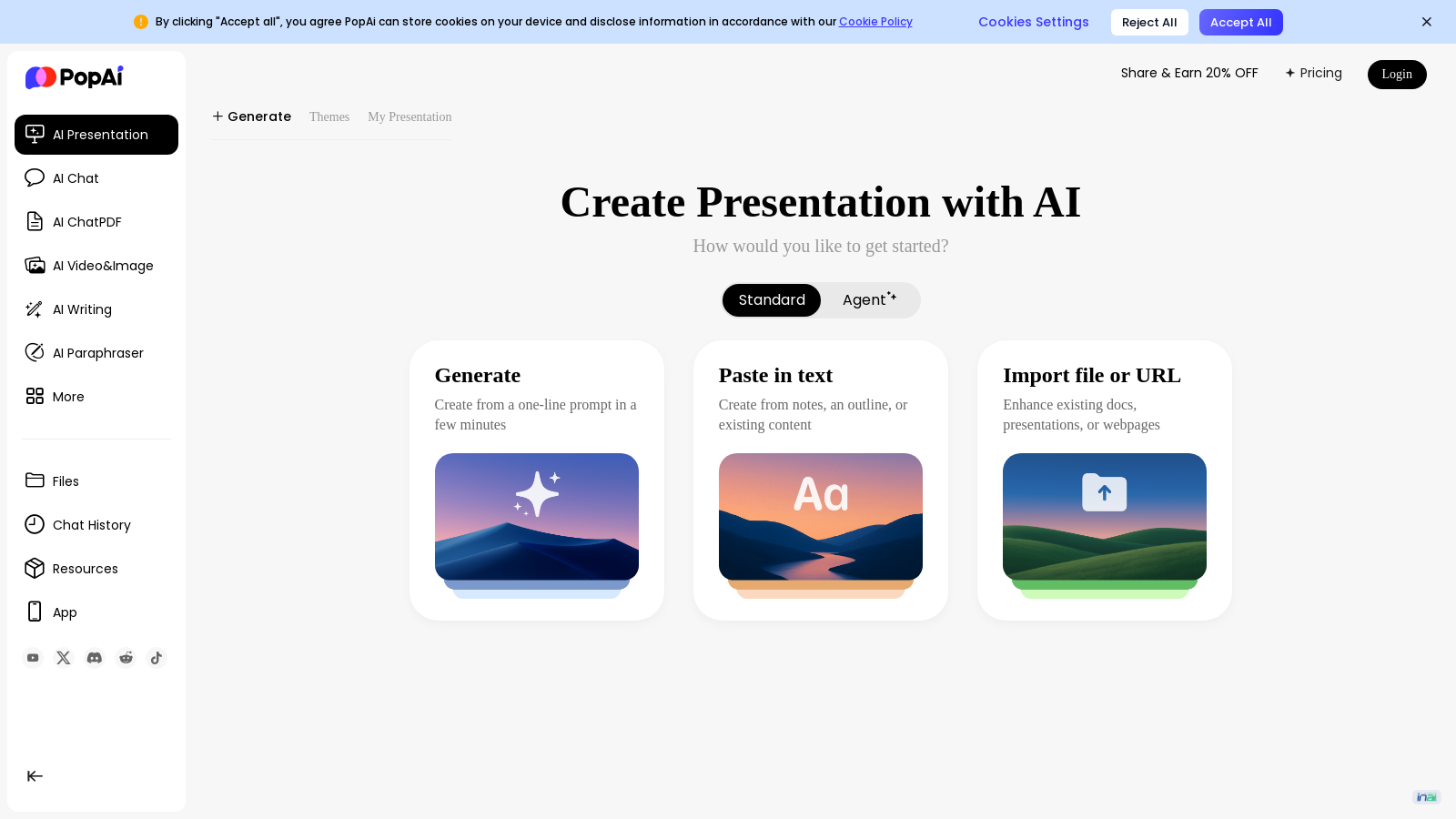 PopAi Screenshot - Interface Voorbeeld
