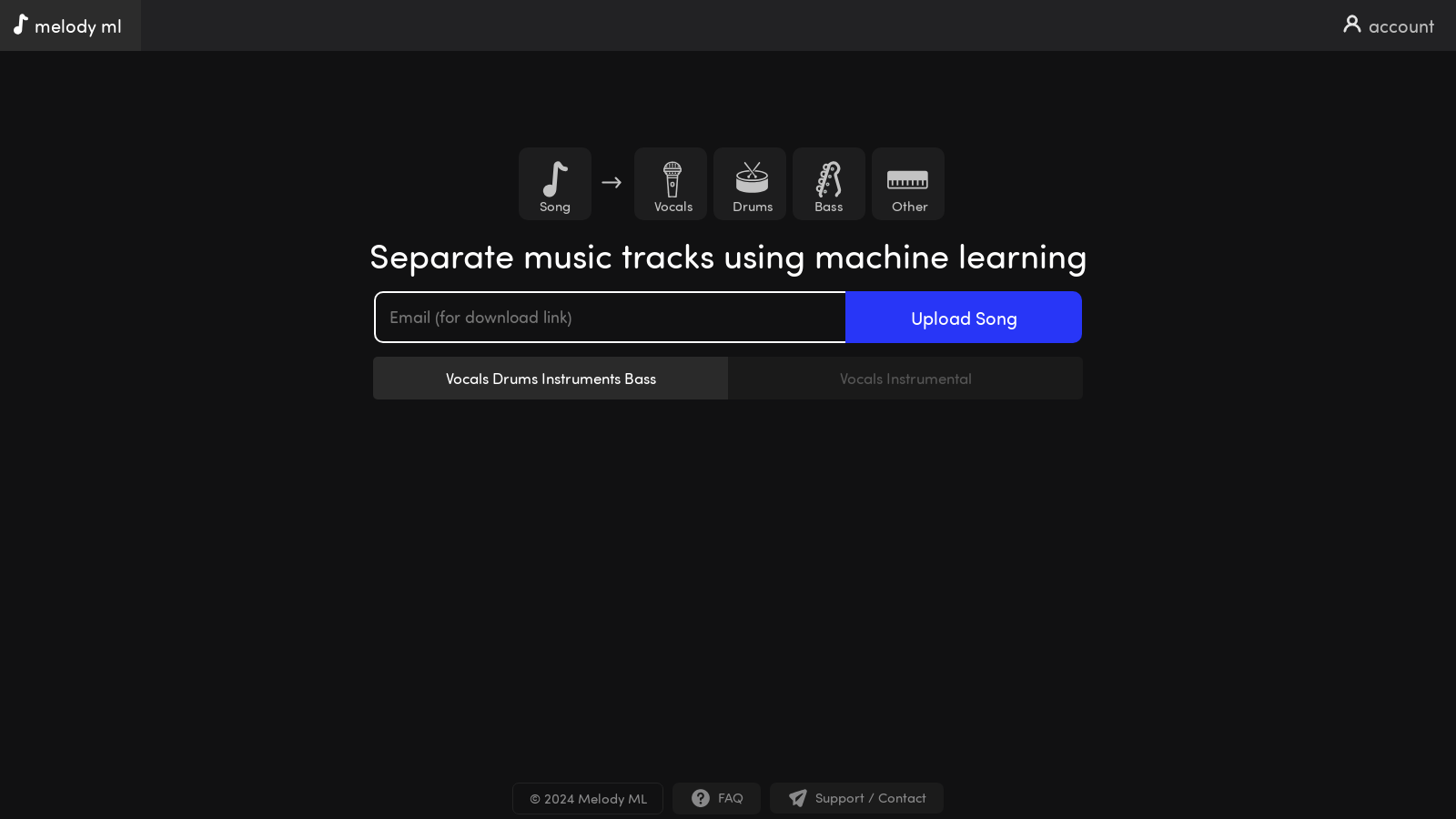Melody ML Screenshot - Anteprima dell'interfaccia