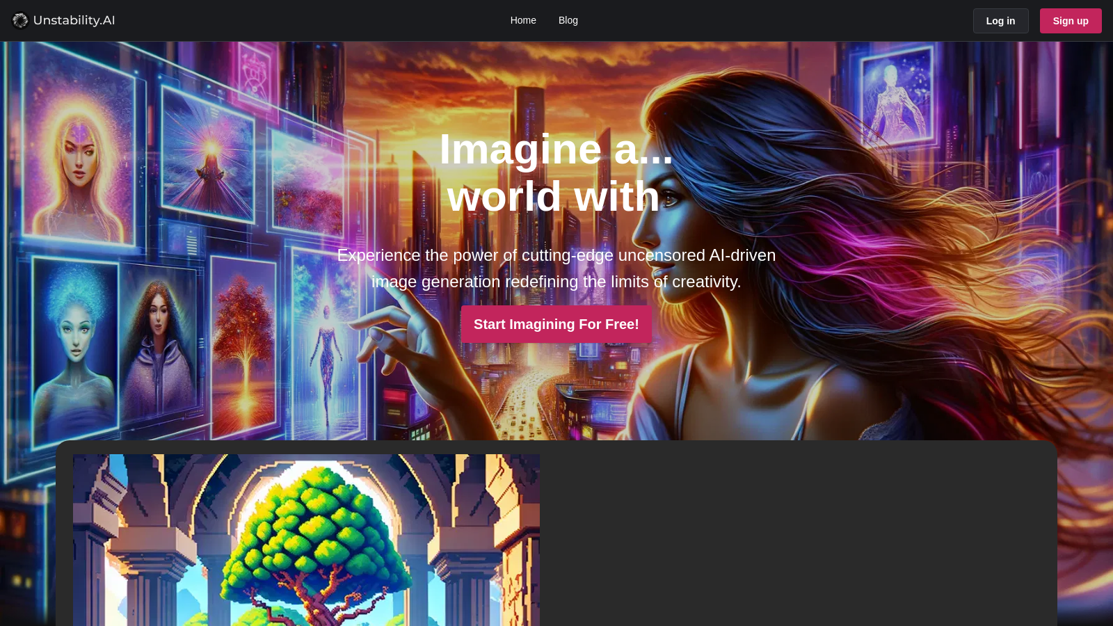 Unstable Diffusion Screenshot - Anteprima dell'interfaccia