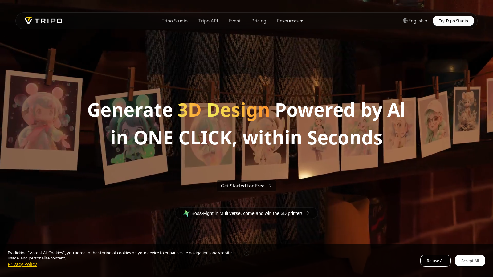 Tripo Снимка - Преглед на интерфейса