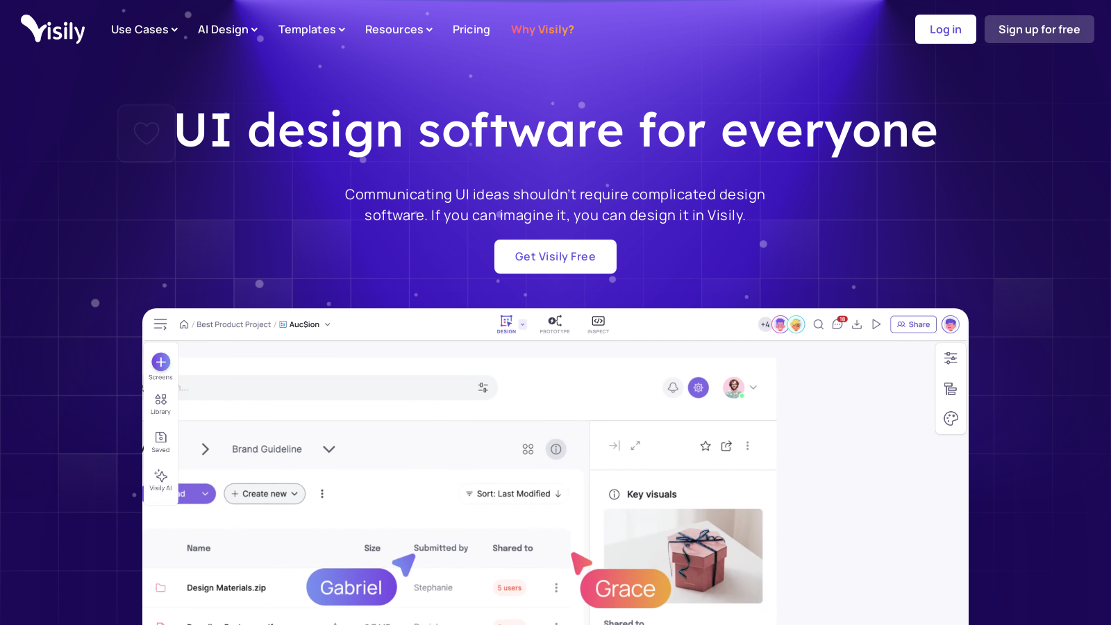 Visily Screenshot - Schnittstellenvorschau
