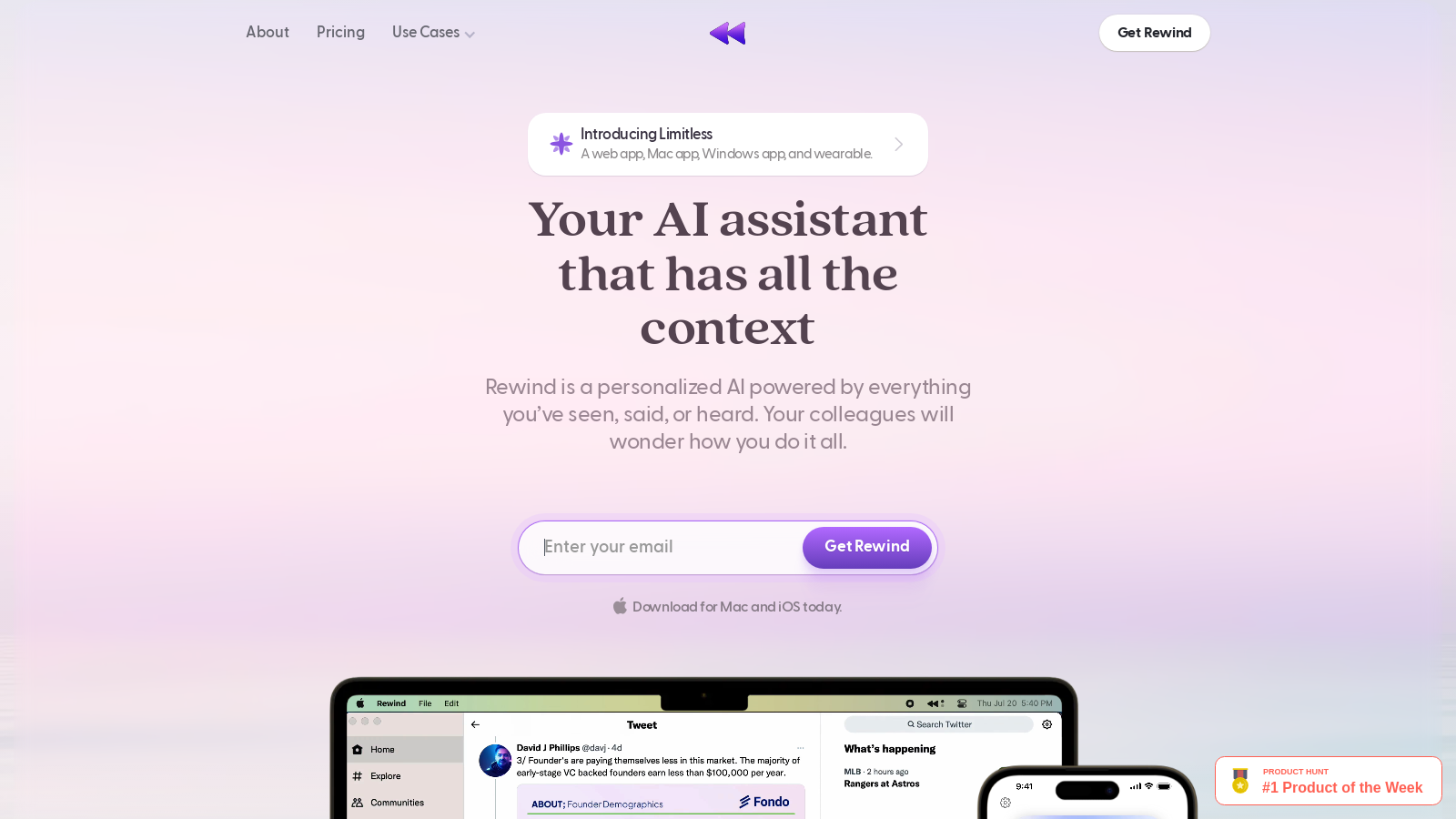Rewind Screenshot - Anteprima dell'interfaccia