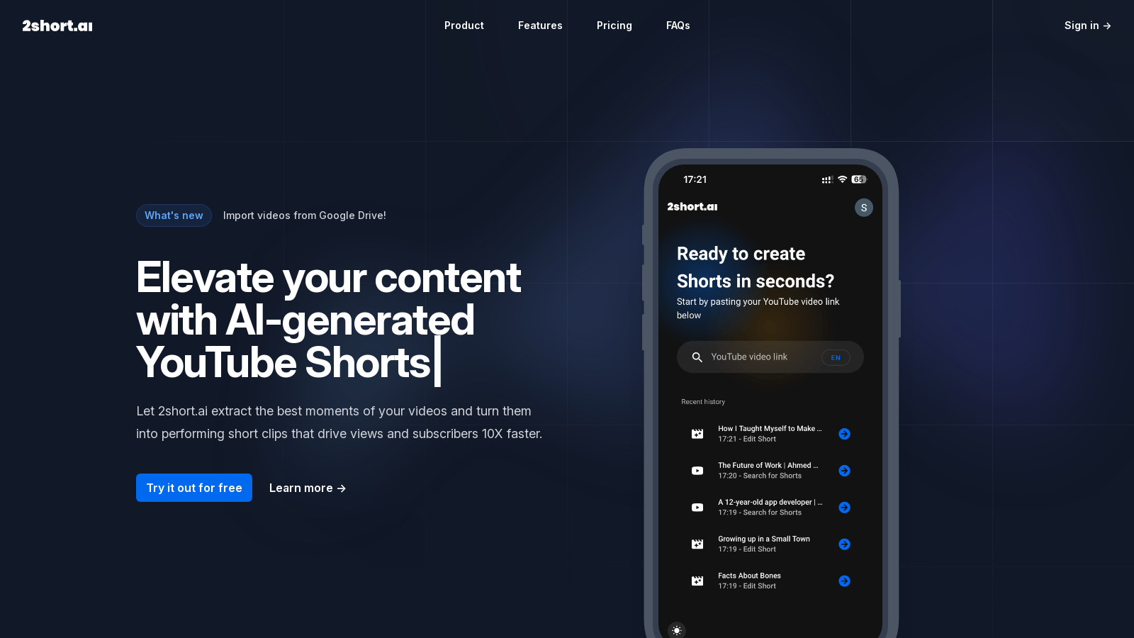 2short.ai 截图 - 界面预览