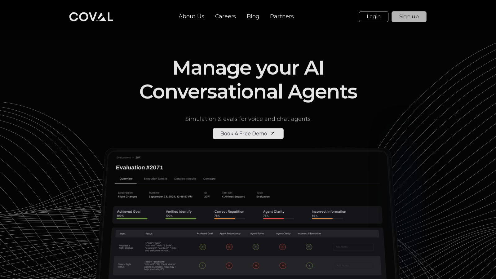Coval Screenshot - Interface Preview