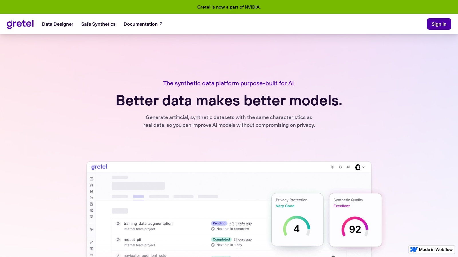 Gretel スクリーンショット - インターフェースプレビュー