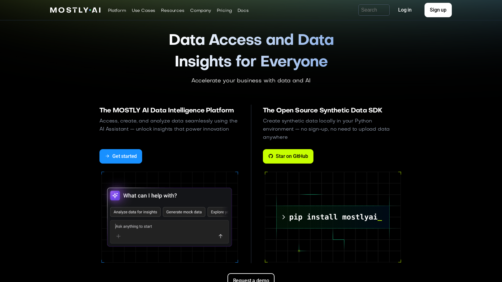 MOSTLY AI Screenshot - Interface Preview