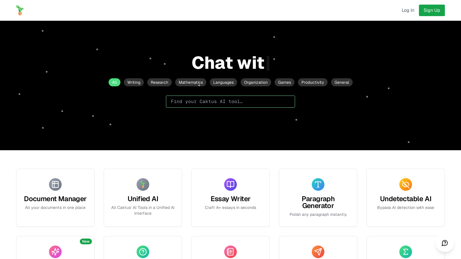 Caktus Screenshot - Interface Preview