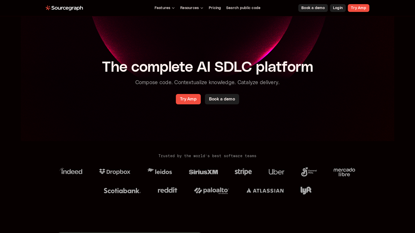 Sourcegraph Снимка - Преглед на интерфейса