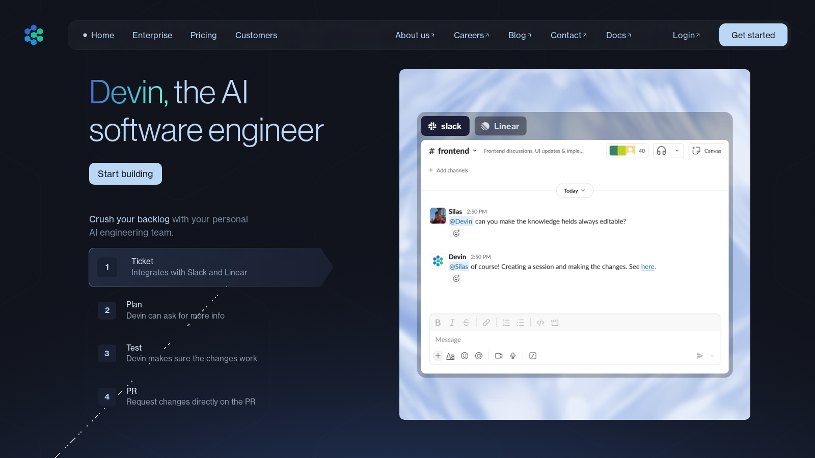 Devin Screenshot - Anteprima dell'interfaccia