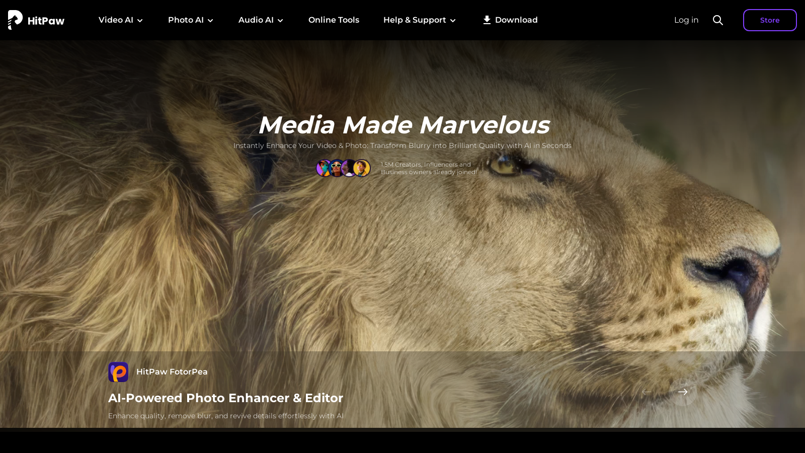 Captura de pantalla de HitPaw - Vista previa de la interfaz