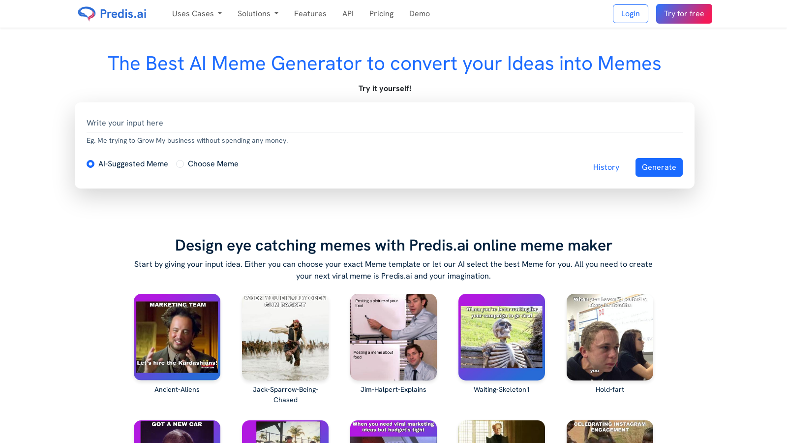 Predis.ai Screenshot - Interface Voorbeeld