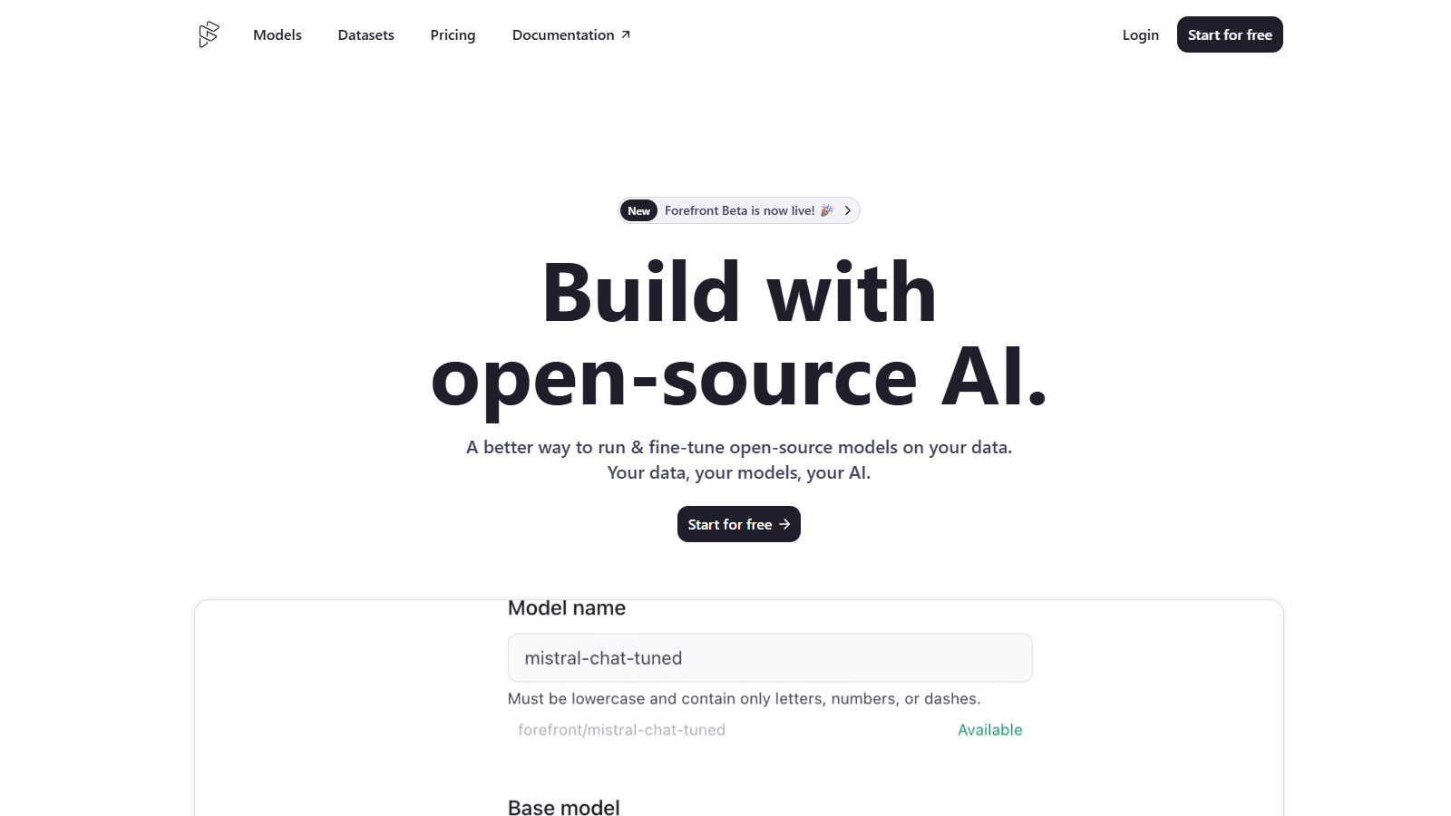 Forefront Screenshot - Anteprima dell'interfaccia