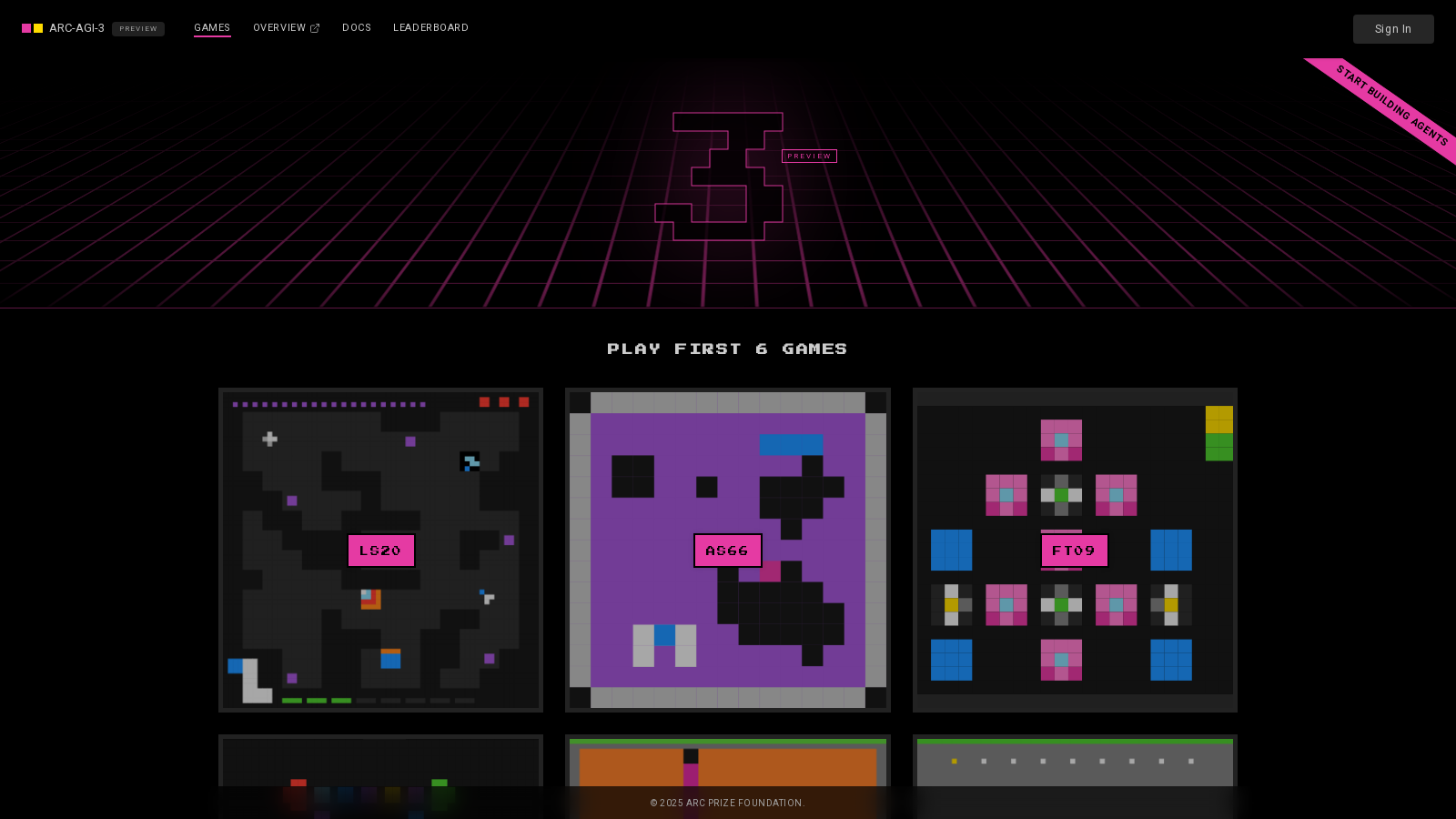 ARC-AGI-3 Снимка - Преглед на интерфейса