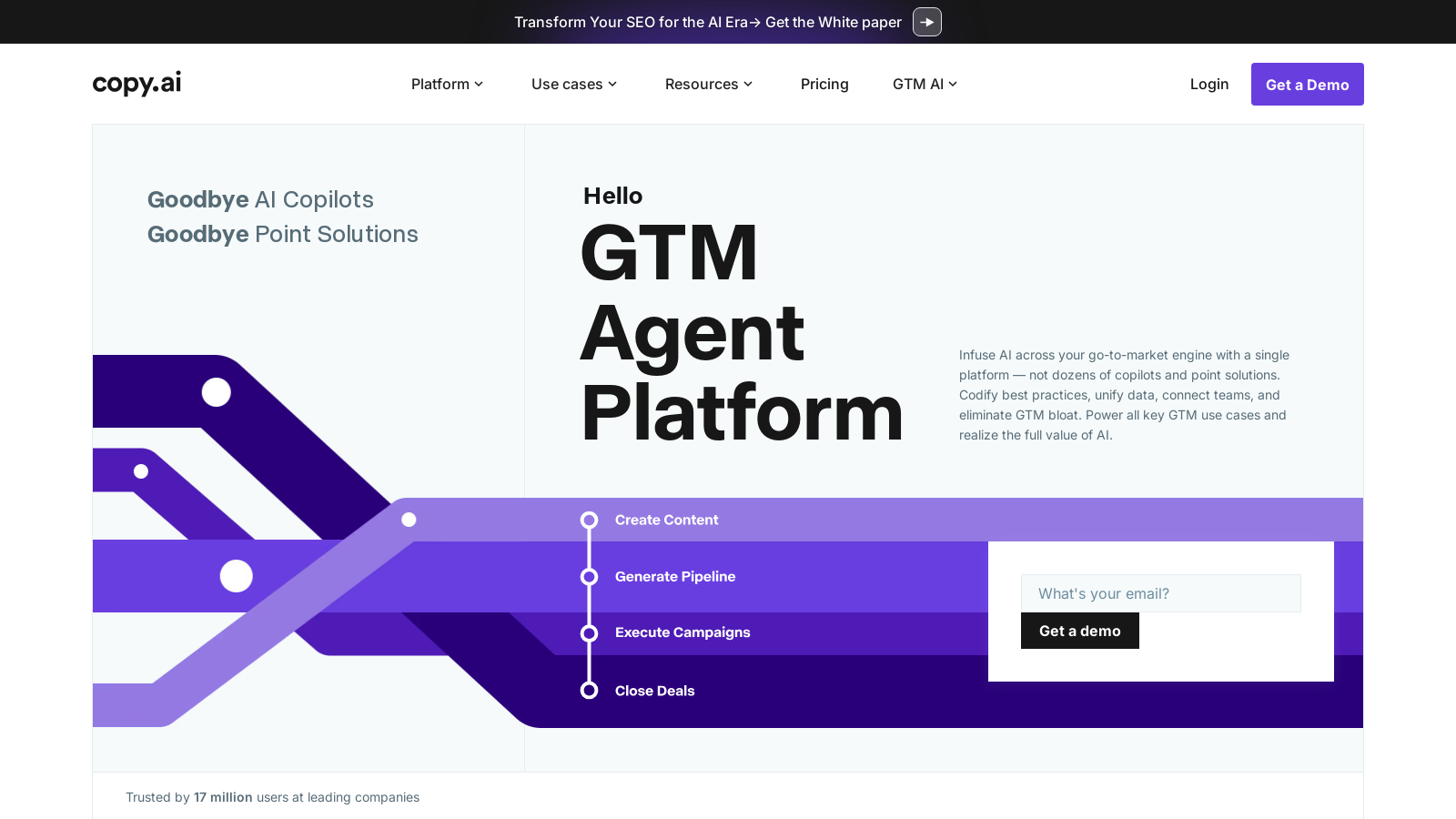Copy.ai Снимка - Преглед на интерфейса