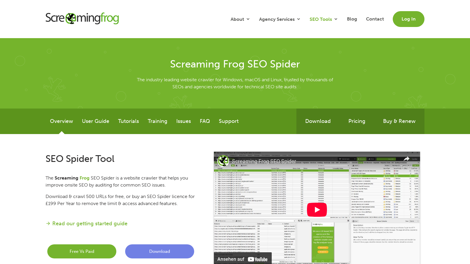 Screaming Frog SEO Spider 截图 - 界面预览
