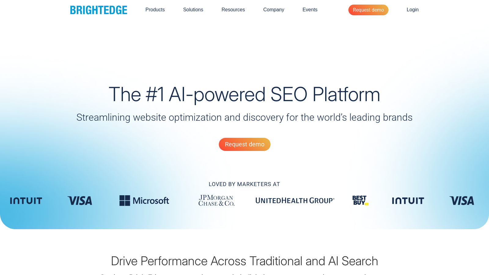 BrightEdge Снимка - Преглед на интерфейса