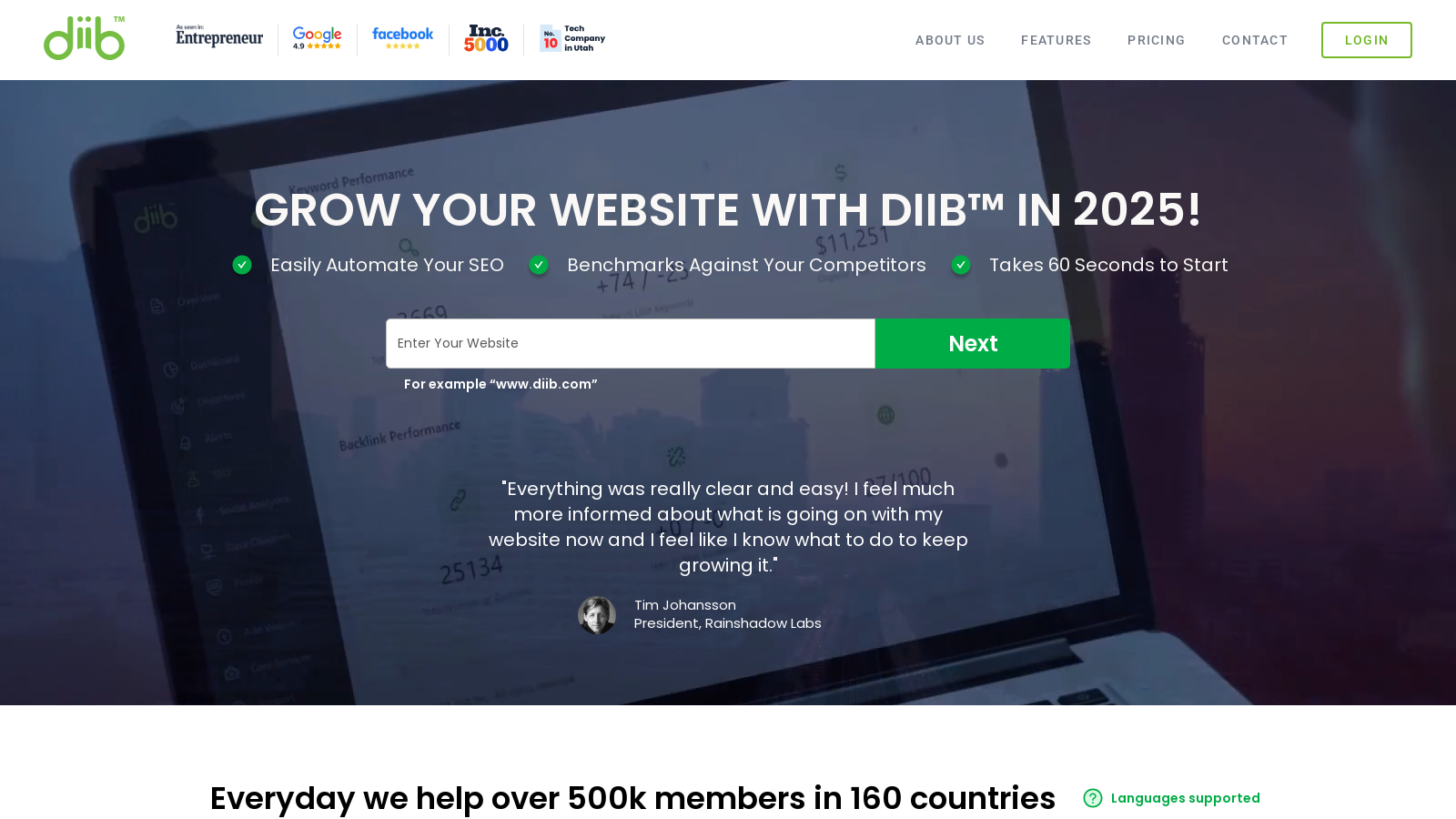 diib Screenshot - Interface Voorbeeld