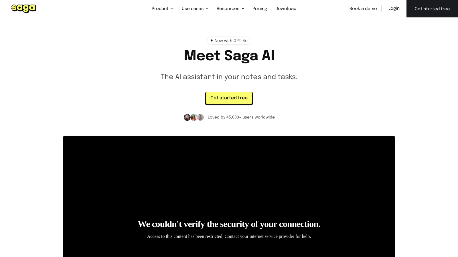Saga Screenshot - Interface Voorbeeld