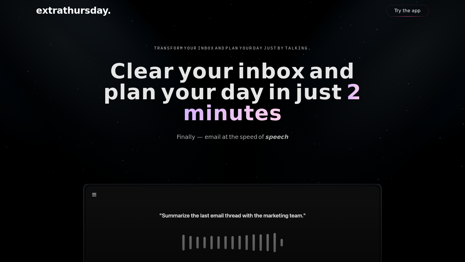 Extra Thursday Screenshot - Interface Preview