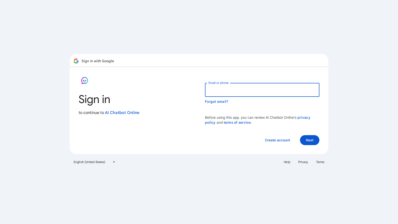 Capture d'écran de AI Chatbot Online - Aperçu de l'interface