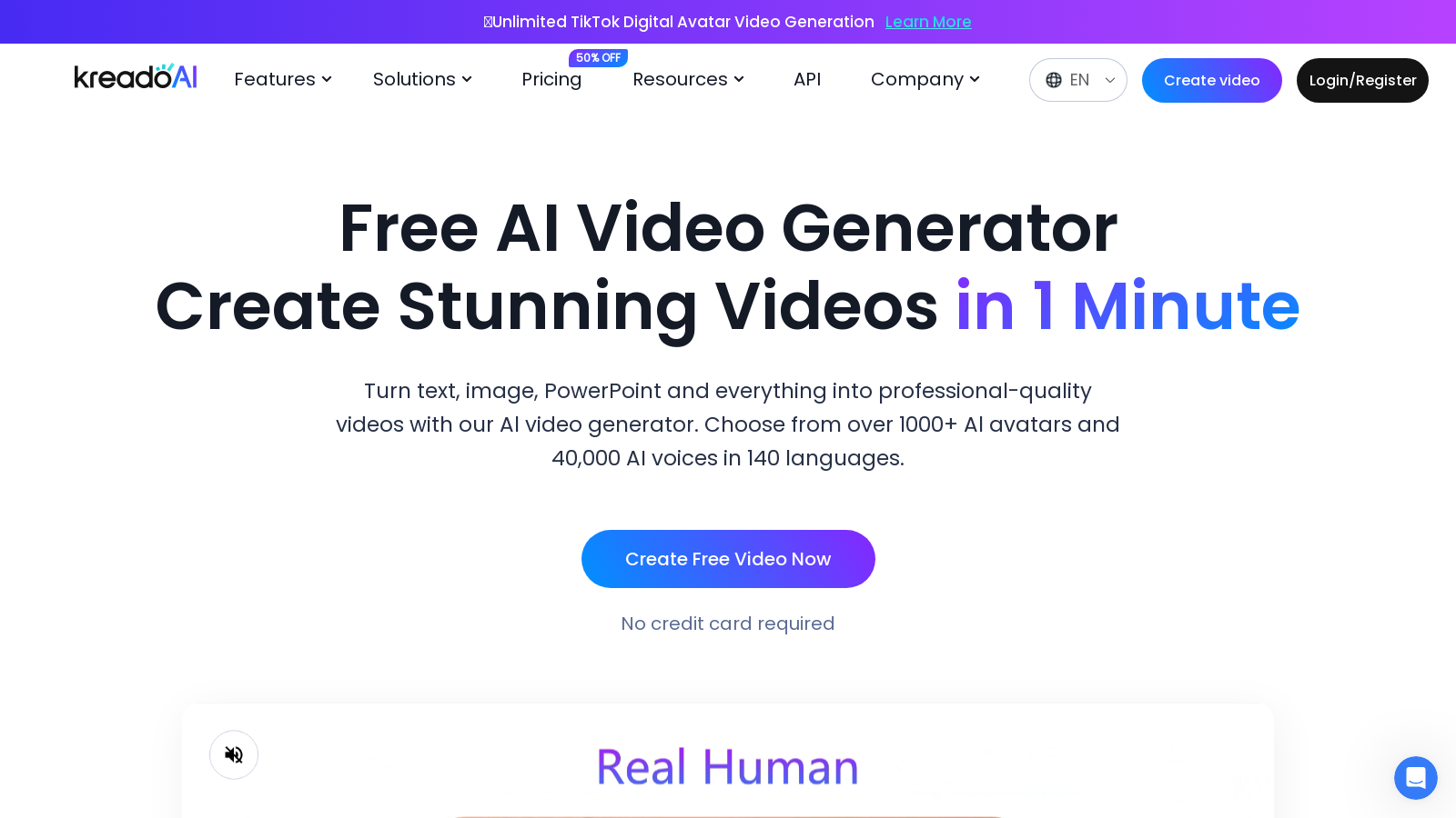 KreadoAI Screenshot - Interface Voorbeeld
