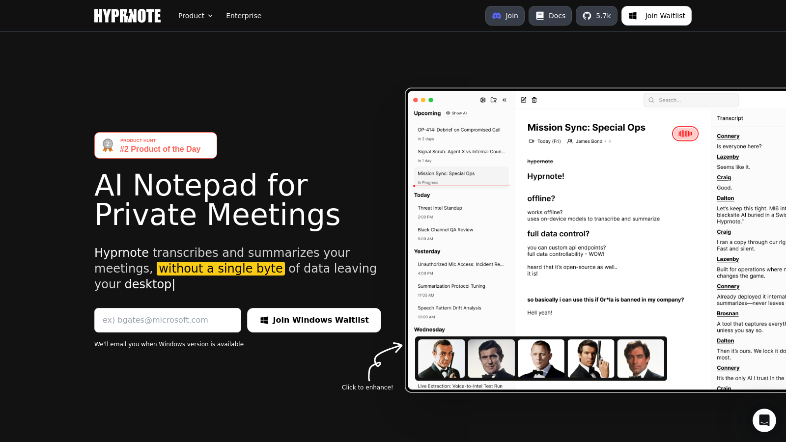 Hyprnote Screenshot - Interface Preview