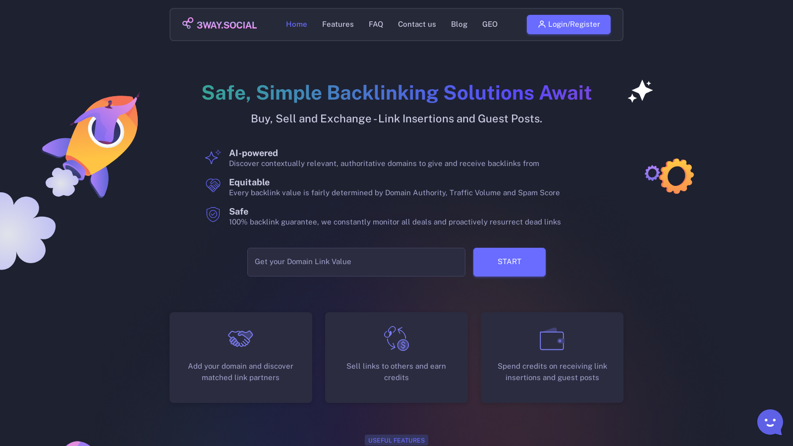 Capture d'écran de 3Way.Social - Aperçu de l'interface